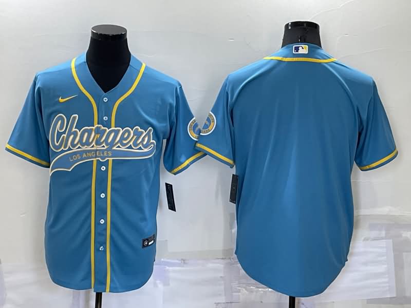 Los Angeles Chargers Light Blue MLB&NFL Jersey