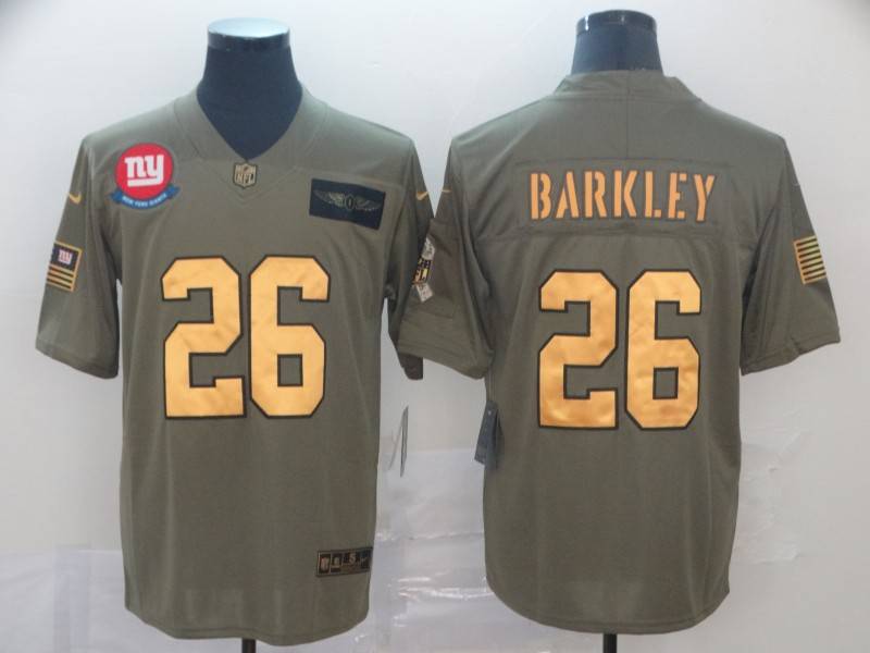 New York Giants Olive Salute To Service NFL Jersey 03