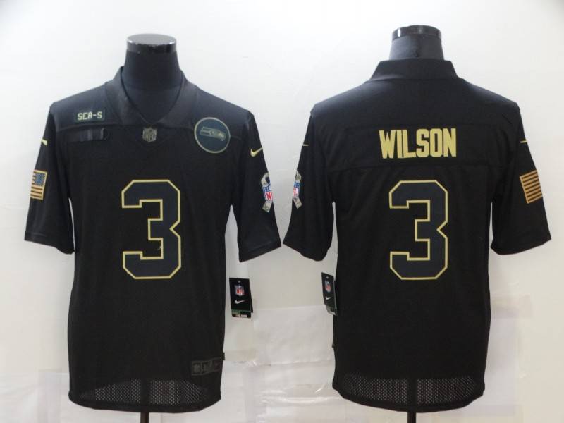 Seattle Seahawks Black Gold Salute To Service NFL Jersey
