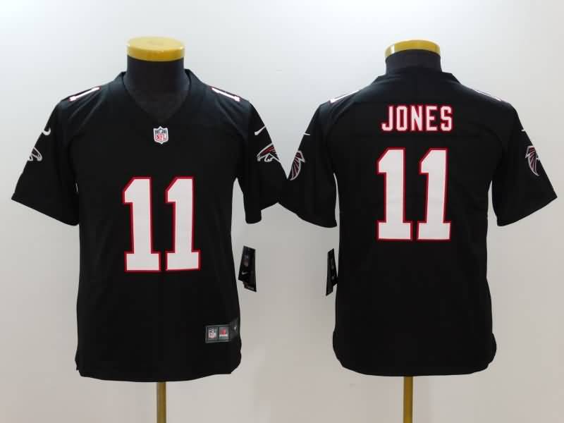 Atlanta Falcons Kids JONES #11 Black NFL Jersey