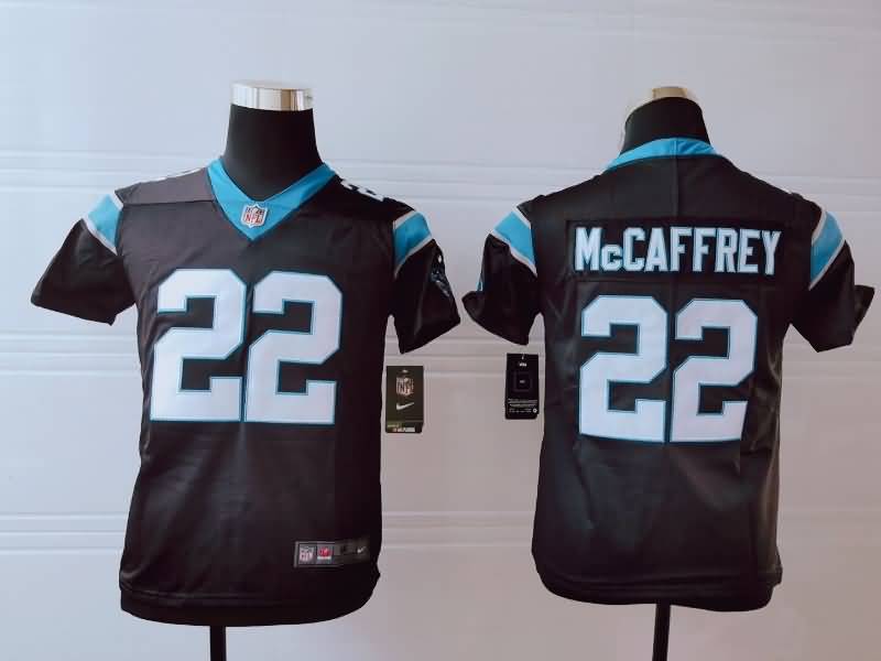 Carolina Panthers Kids MCCAFFREY #22 Black NFL Jersey