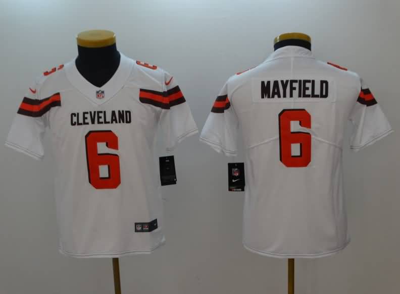 Cleveland Browns Kids MAYFIELD #6 White NFL Jersey