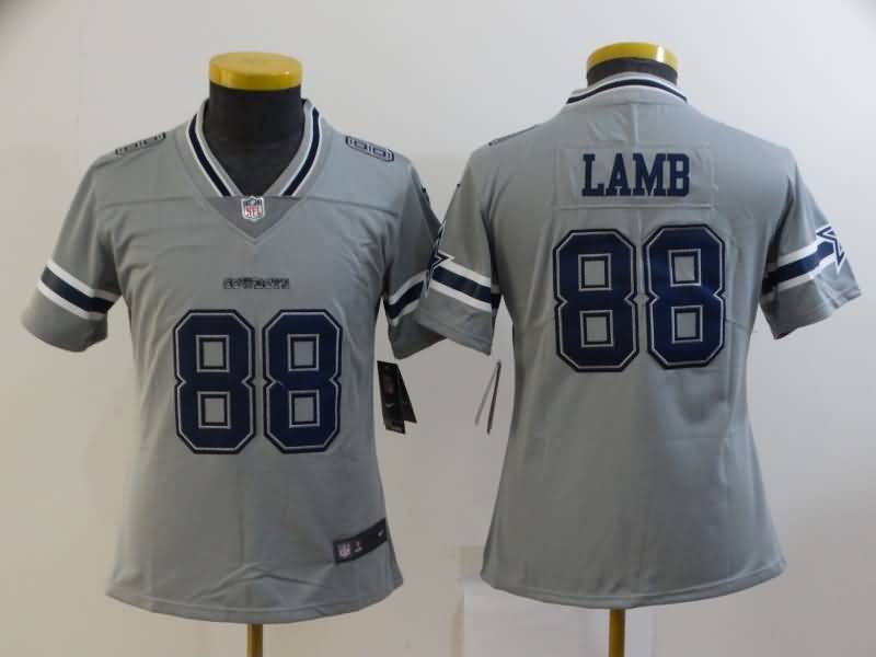 Dallas Cowboys Kids LAMB #88 Grey Inverted Legend NFL Jersey