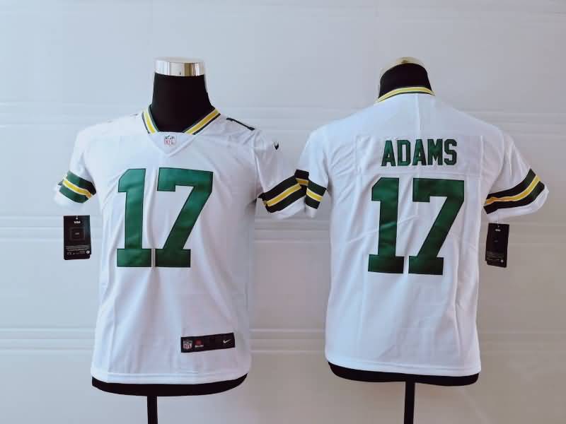Green Bay Packers Kids ADAMS #17 White NFL Jersey