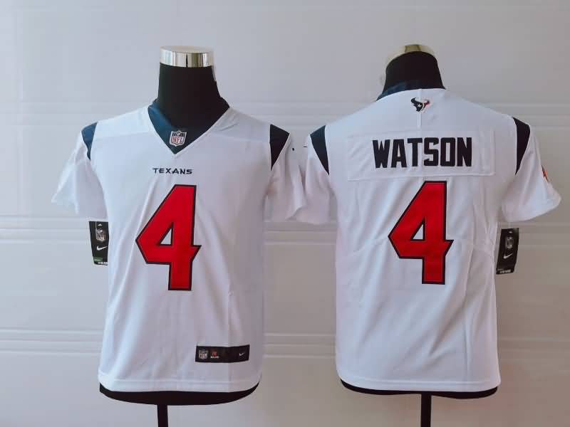 Houston Texans Kids WATSON #4 White NFL Jersey