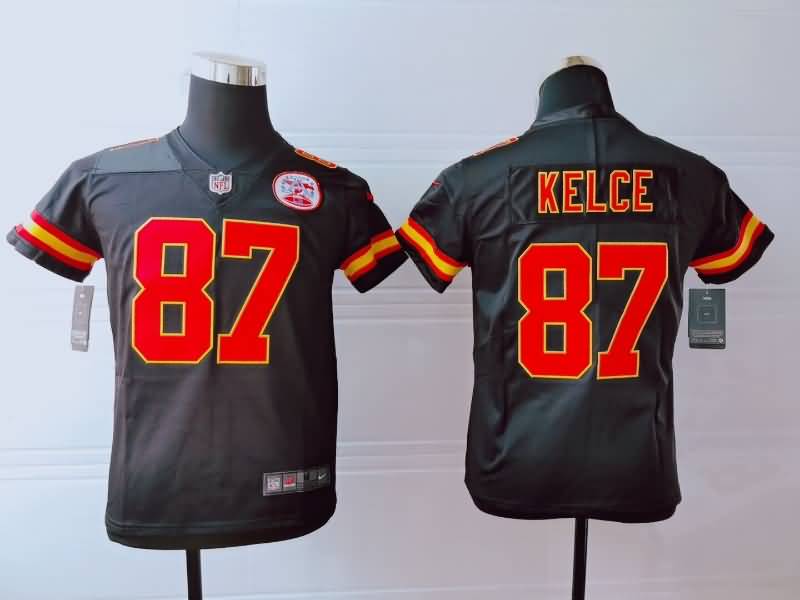 Kansas City Chiefs Kids KELCE #87 Black NFL Jersey