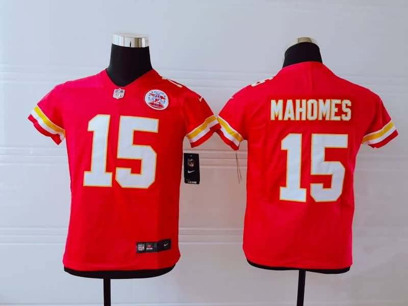 Kansas City Chiefs Kids MAHOMES #15 Red NFL Jersey