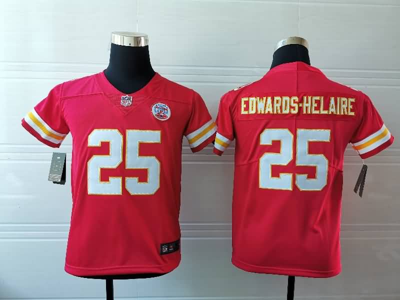 Kansas City Chiefs Kids EDWARDS-HELAIRE #25 Red NFL Jersey