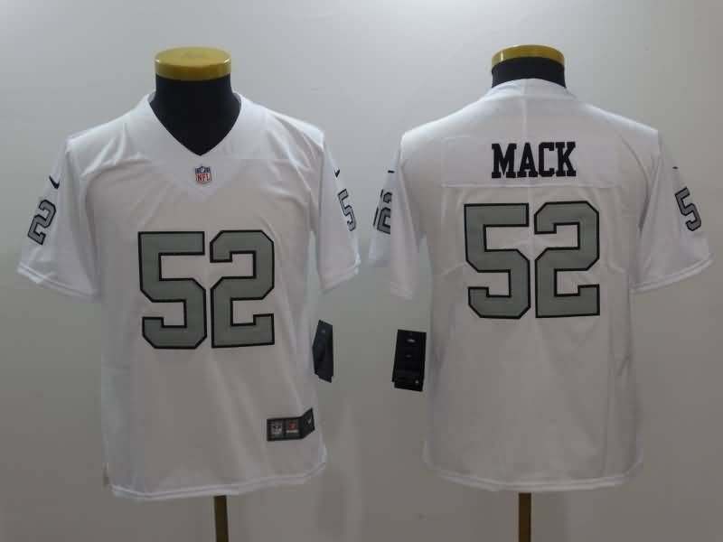 Las Vegas Raiders Kids MACK #52 White NFL Jersey
