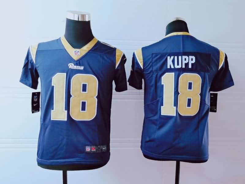 Los Angeles Rams Kids KUPP #18 Dark Blue NFL Jersey
