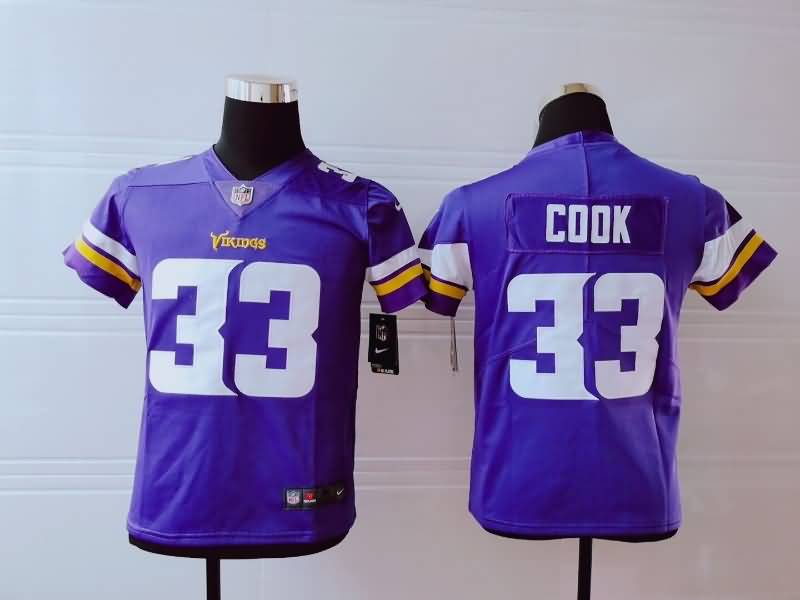 Minnesota Vikings COOK #33 Purple NFL Jersey