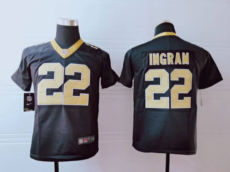 New Orleans Saints Kids INGGGRAM #22 Black NFL Jersey