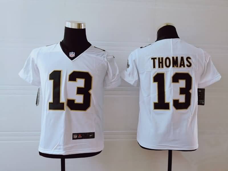 New Orleans Saints Kids THOMAS #13 White NFL Jersey