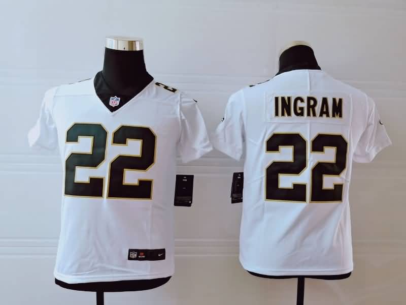New Orleans Saints Kids INGGGRAM #22 White NFL Jersey