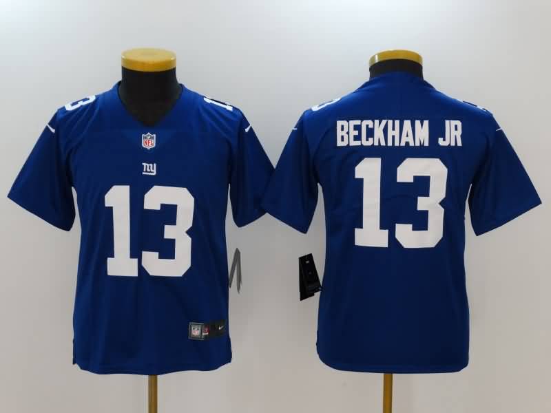 New York Giants Kids BECKHAM JR #13 Blue NFL Jersey