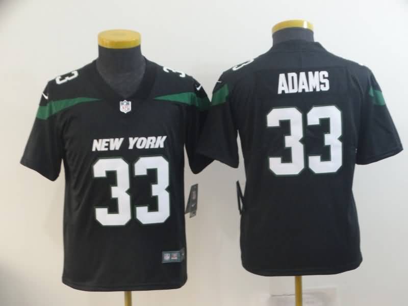New York Jets Kids ADAMS #33 Black NFL Jersey