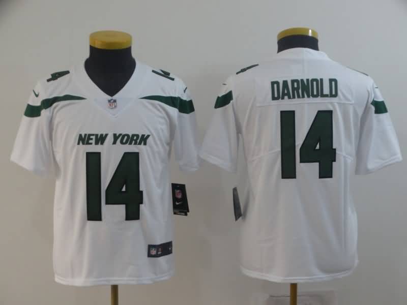 New York Jets Kids DARNOLD #14 White NFL Jersey