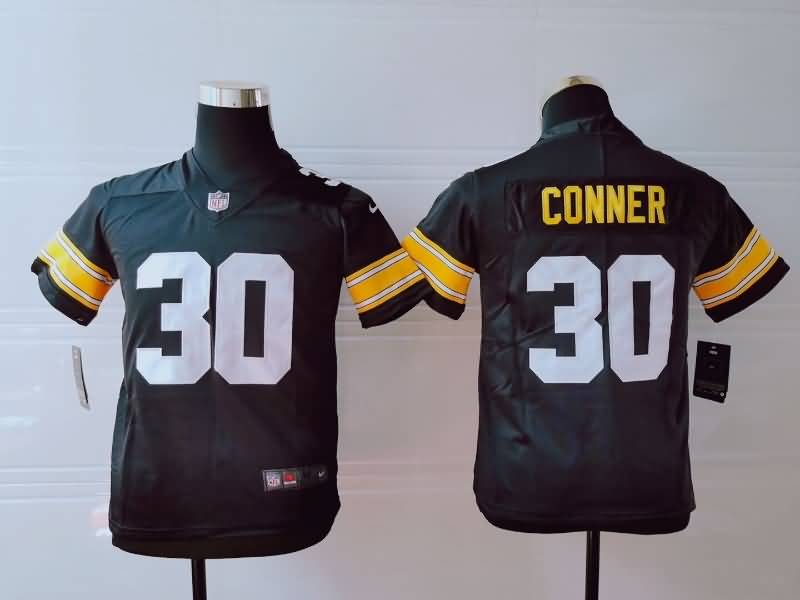 Pittsburgh Steelers Kids CONNER #30 Black NFL Jersey 02