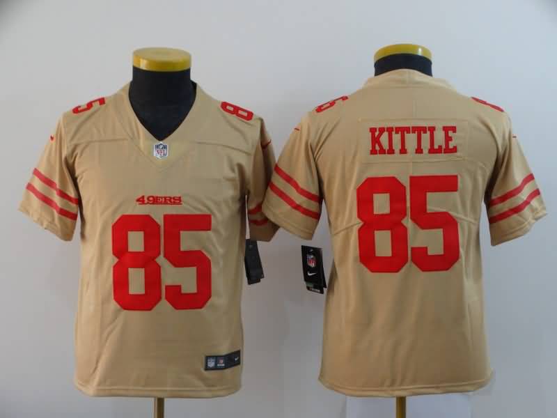 San Francisco 49ers Kids KITTLE #85 Grey Inverted Legend NFL Jersey