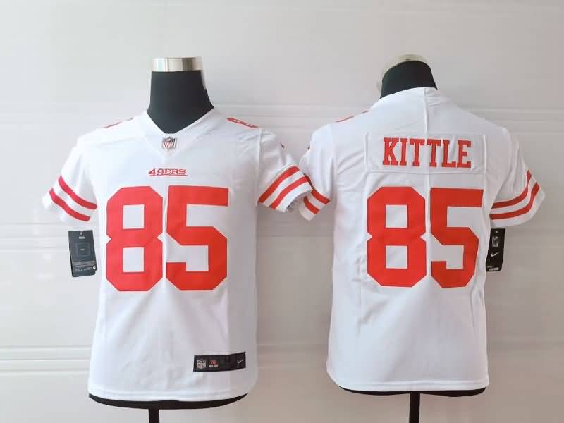 San Francisco 49ers Kids KITTLE #85 White NFL Jersey