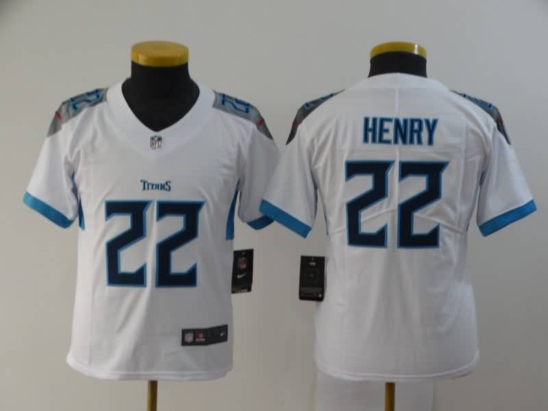 Tennessee Titans Kids HENRY #22 White NFL Jersey