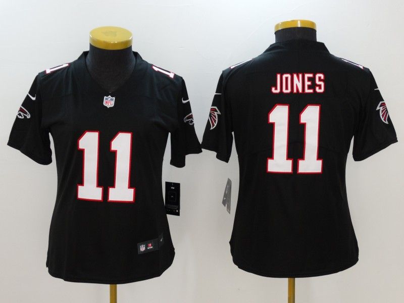 Atlanta Falcons JONES #11 Black Women NFL Jersey