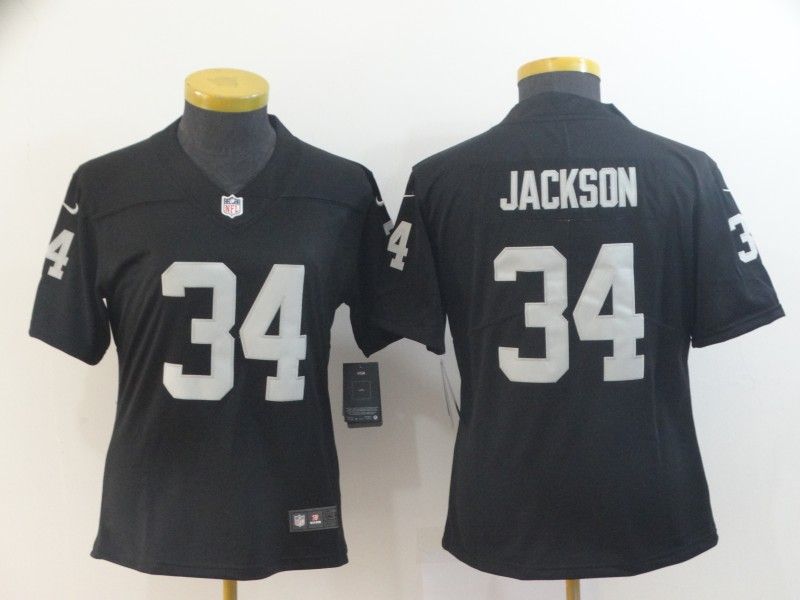 Las Vegas Raiders JACKSON #34 Black Women NFL Jersey
