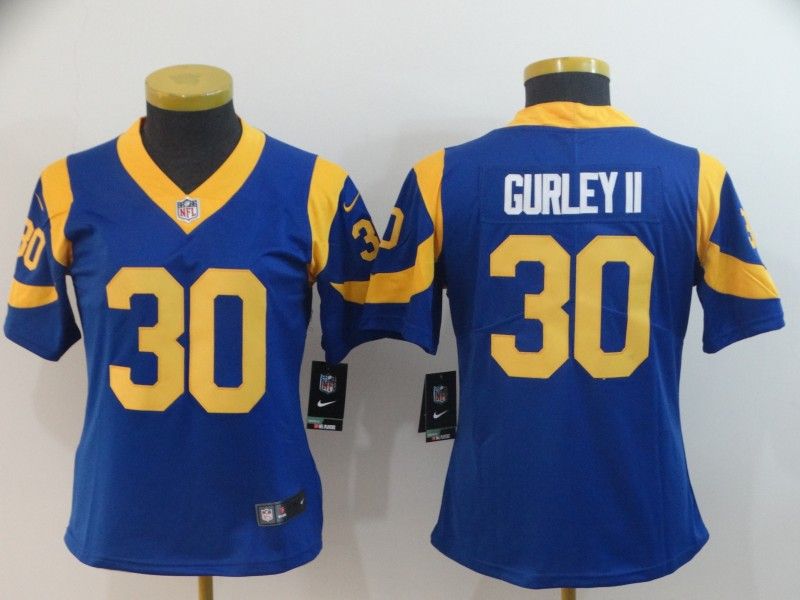 Los Angeles Rams GURLEY II #30 Blue Women NFL Jersey