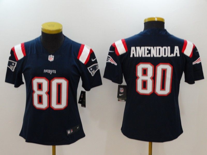 New England Patriots AMENDOLA #80 Dark Blue Women NFL Jersey