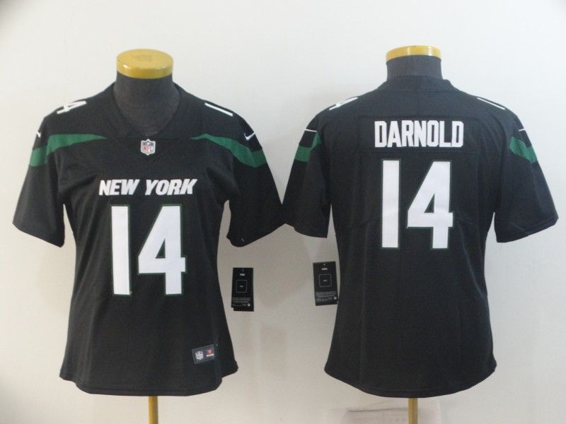 New York Jets DARNOLD #14 Black Women NFL Jersey