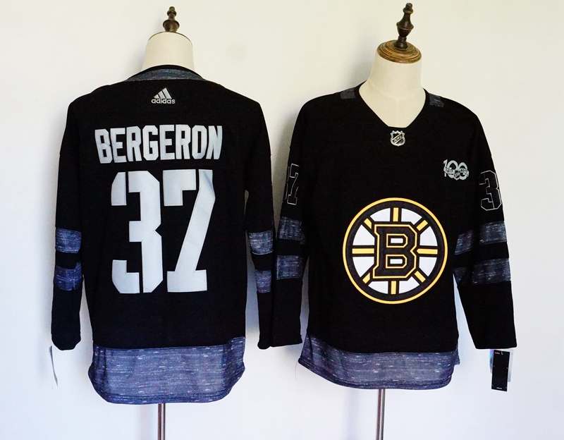 Boston Bruins BERGERON #37 Black 100th Anniversary NHL Jersey