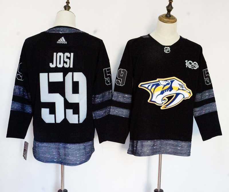 Nashville Predators JOSI #59 Black 100th Anniversary NHL Jersey