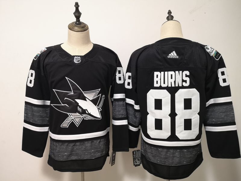 San Jose Sharks 2019 BURNS #88 Black All Star NHL Jersey