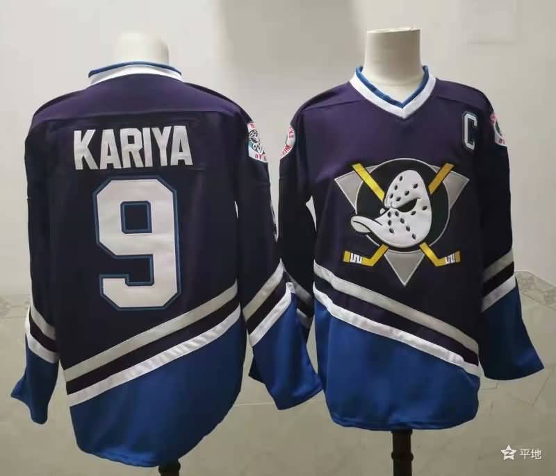 Anaheim Ducks KARIYA #9 Dark Blue NHL Jersey