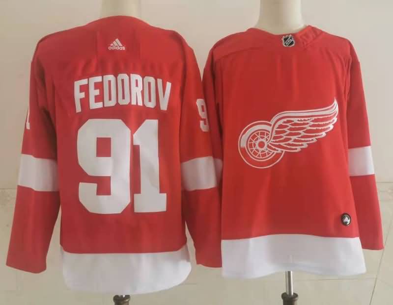 Detroit Red Wings FEDOROV #91 Red NHL Jersey