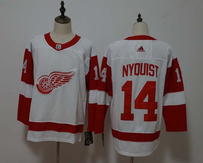 Detroit Red Wings NYQUIST #14 White NHL Jersey