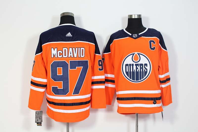 Edmonton Oilers MCDAVID #97 Orange NHL Jersey