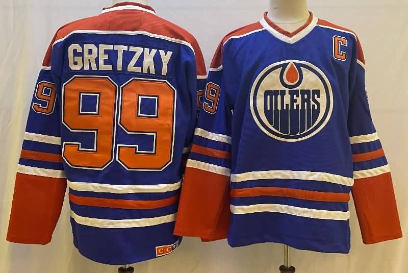 Edmonton Oilers GRETZKY #99 Blue Classica NHL Jersey