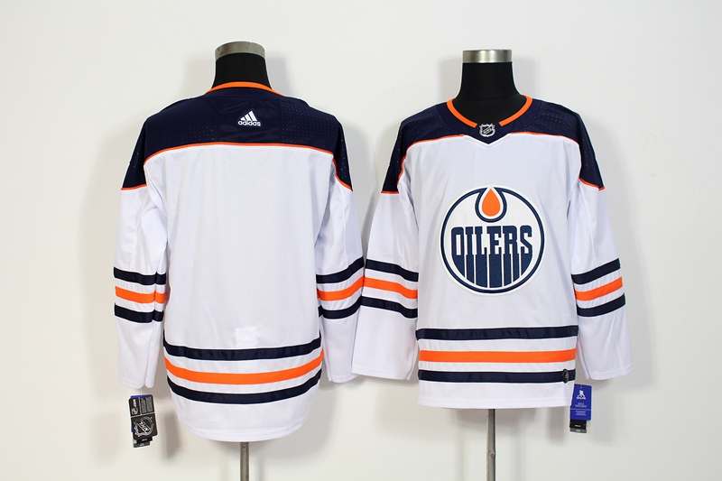 Edmonton Oilers Custom White NHL Jersey