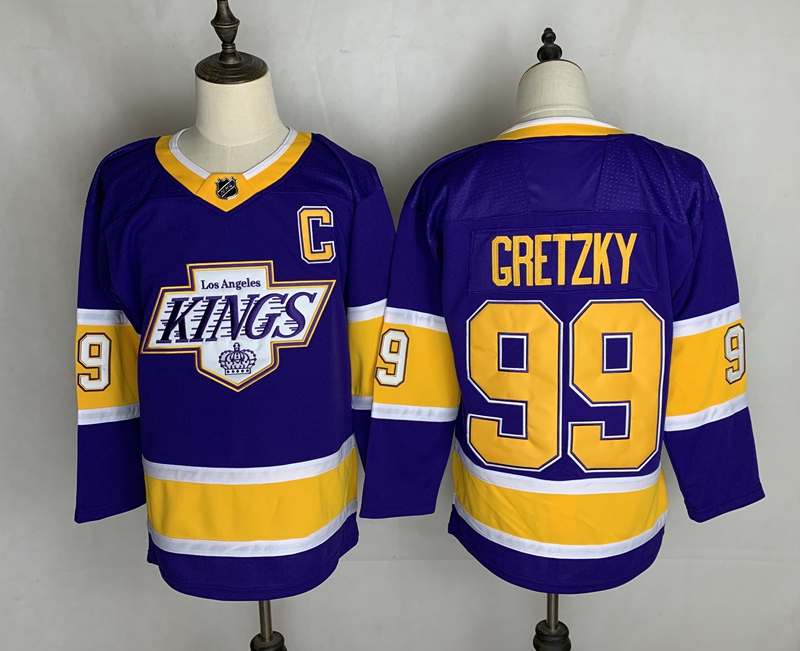 Los Angeles Kings GRETZKY #99 Purple NHL Jersey