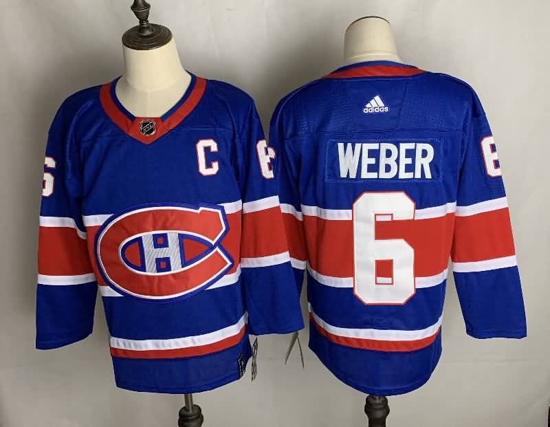 Montreal Canadiens WEBEP #6 Blue Classica NHL Jersey