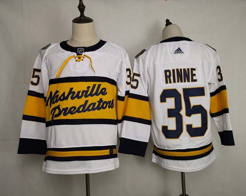 Nashville Predators RINNE #35 White NHL Jersey 02