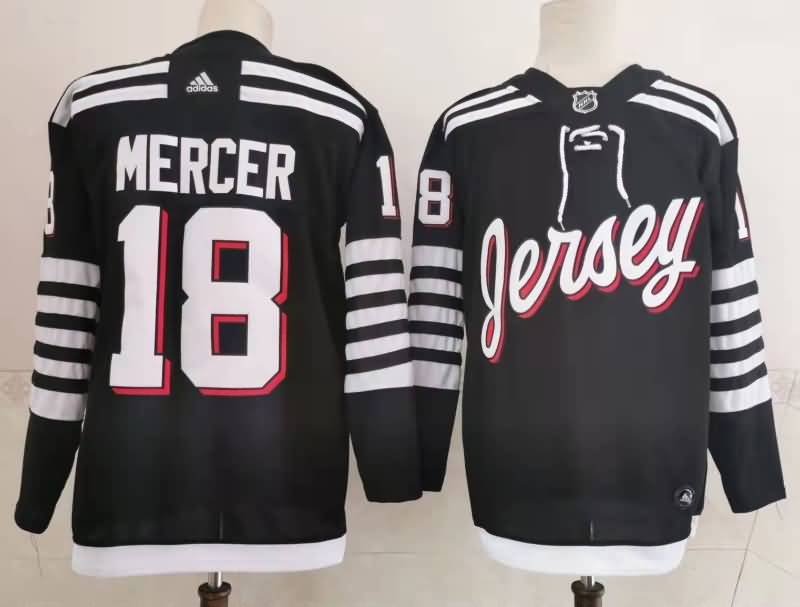 New Jersey Devils MERCER #18 Black NHL Jersey