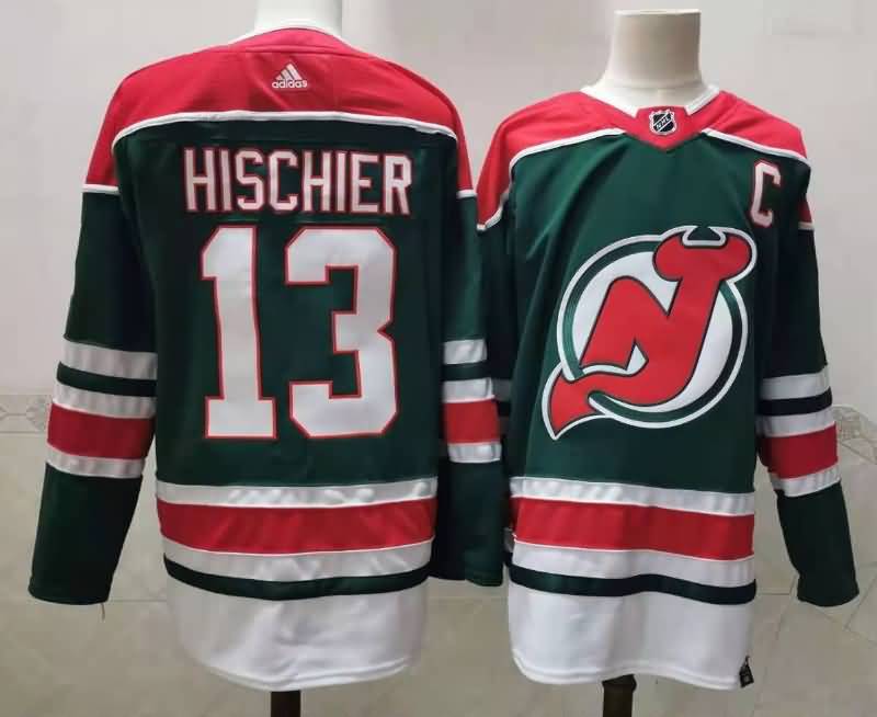 New Jersey Devils HISCHIER #13 Green NHL Jersey
