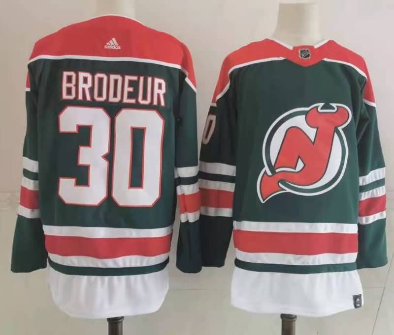 New Jersey Devils BRODEUR #30 Green NHL Jersey