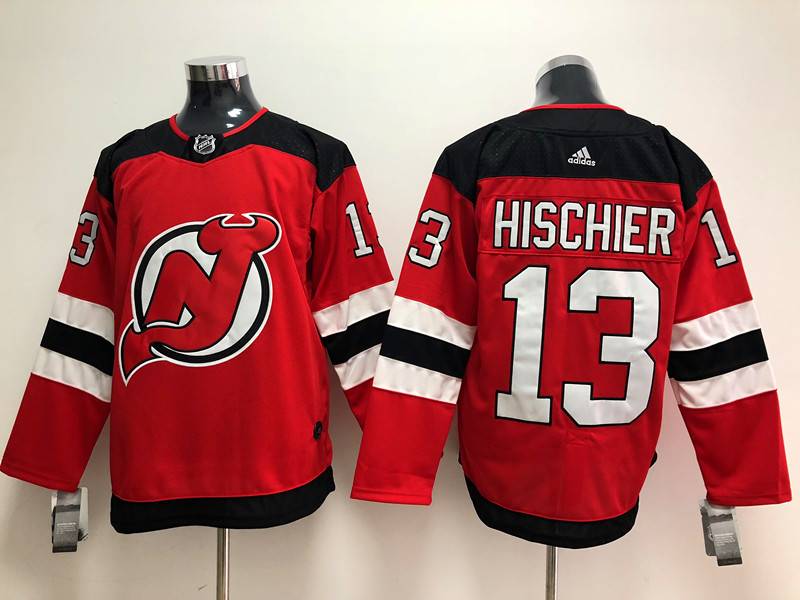 New Jersey Devils HISCHIER #13 Red NHL Jersey