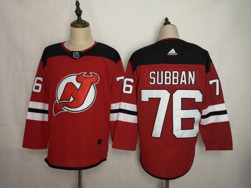 New Jersey Devils SUBBAN #76 Red NHL Jersey