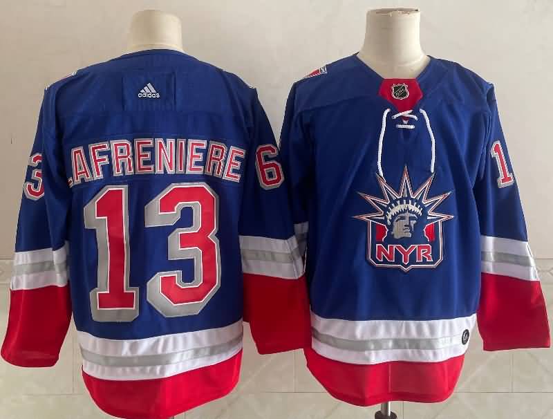 New York Rangers LAFRENIERE #13 Blue Classics NHL Jersey