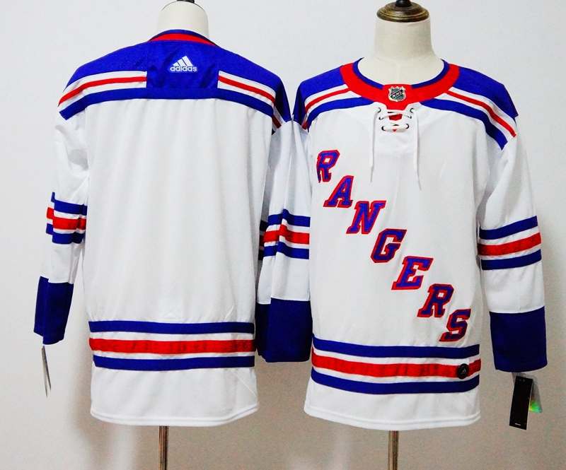New York Rangers Custom White NHL Jersey