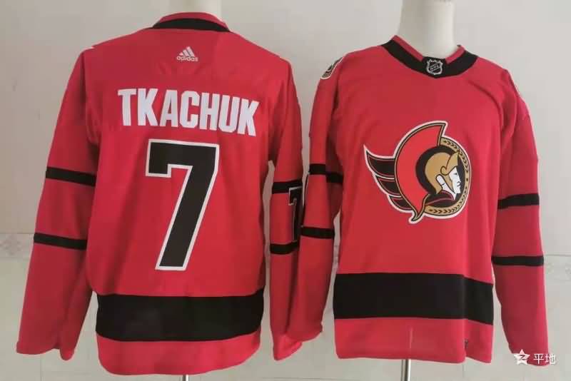 Ottawa Senators TKACHUK #7 Red NHL Jersey 02